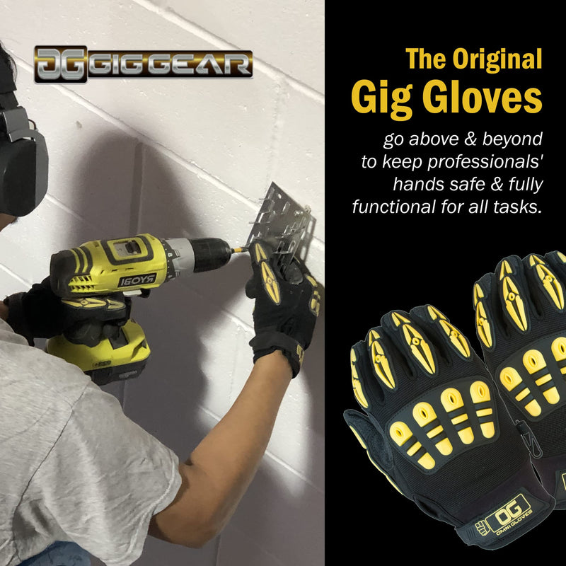 Gig Gear Heavy Duty Safety Gloves with Finger Access - Multipurpose Touchscreen Work Gloves for for Safety XXLarge