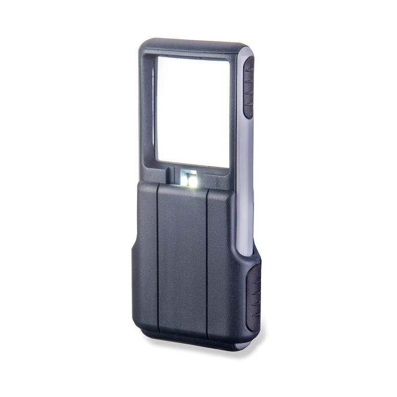 Carson MiniBrite 3x Power LED Lighted Slide Out Magnifier with Protective Sleeve for Reading, Hobby, Crafts, Tasks and Inspection (PO-25, PO-25MU) Single Pack