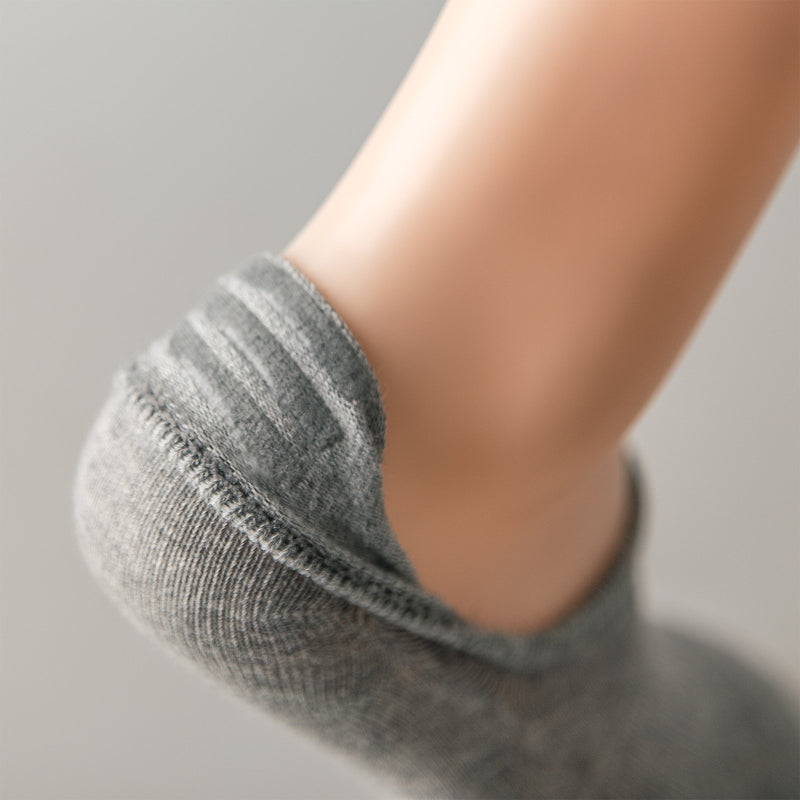 IDEGG Women and Men No Show Socks Low Cut Anti-slid Cotton Athletic Casual Socks A_6 Pairs(2 Black+2 Gray+2 White) Small