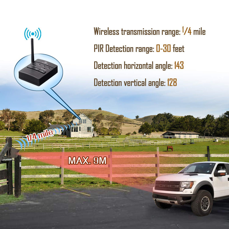 eMACROS Supplemental Driveway Alarms Wireless Outside Solar Sensor 1 sensor