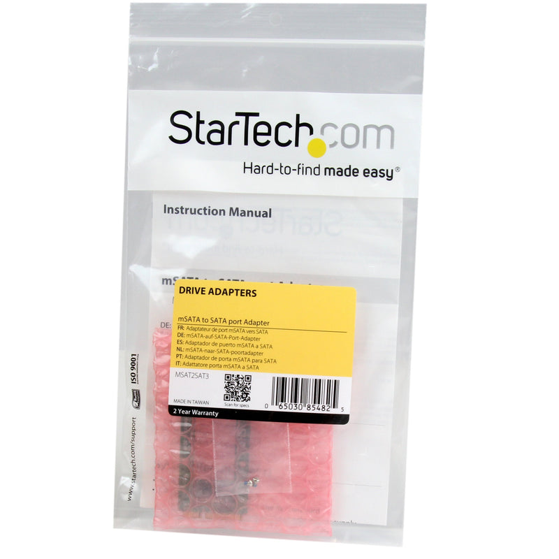 StarTech.com mSATA to SATA HDD / SSD Adapter – Mini SATA to SATA Converter Card - mSATA to SATA 2.5/3.5 Hard Drive Adapter Converter Card (MSAT2SAT3) SATA Drive
