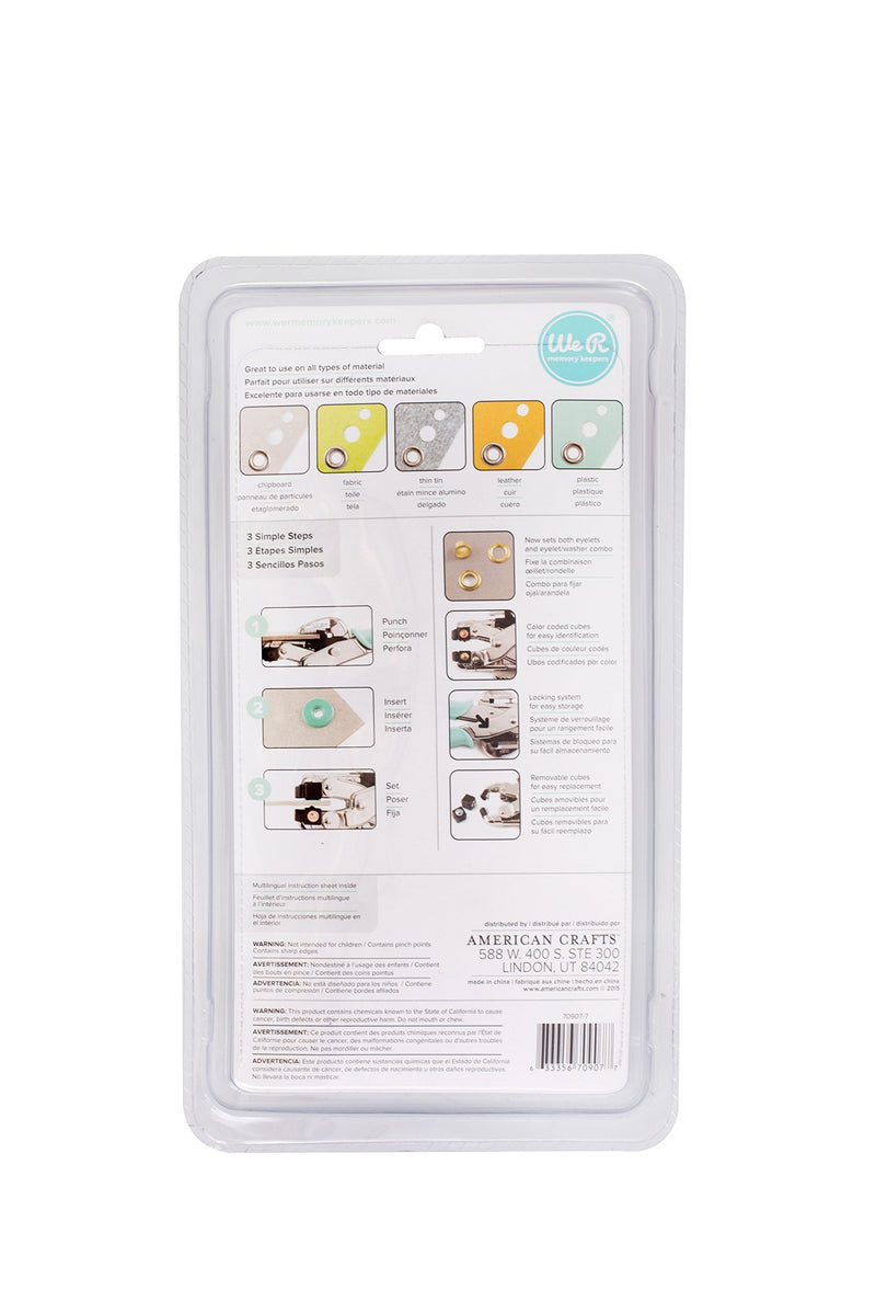Crop-A-Dile Eyelet and Snap Punch by We R Memory Keepers | Blue Comfort Handle