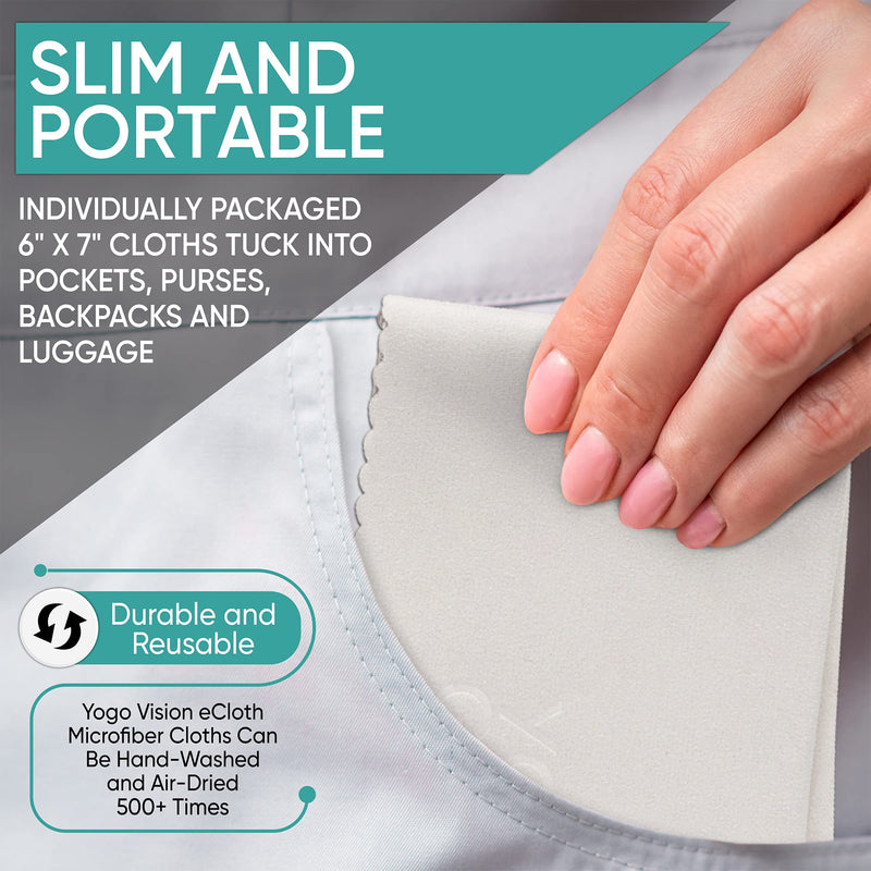 Microfiber Cleaning Cloth 12-Pack Individually Packed (6"x 7") Glasses Cleaning Cloths for Eyeglasses Phone Computer Screen Laptop Camera Lenses (10 White, 1 Grey, 1 White) 10 Black 1 Grey 1 White