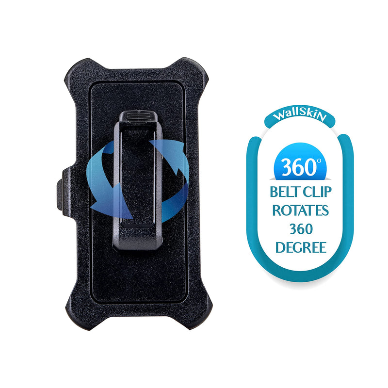 WallSkiN 2 Pack Replacement Belt Clip Holster for Apple iPhone 14 OtterBox Defender Series Case | Clip for Belt Holder (Case Not Included)