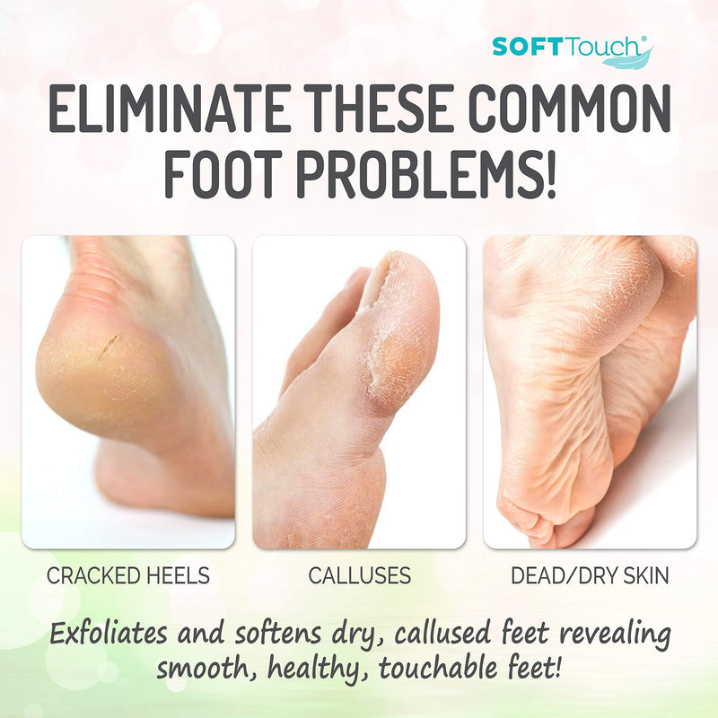 Soft Touch Foot Peel Mask - Pack of 2 Feet Peeling Masks for Dry, Cracked Heels & Calluses - Exfoliating Foot Mask Peel for Baby Soft Skin, Lavender
