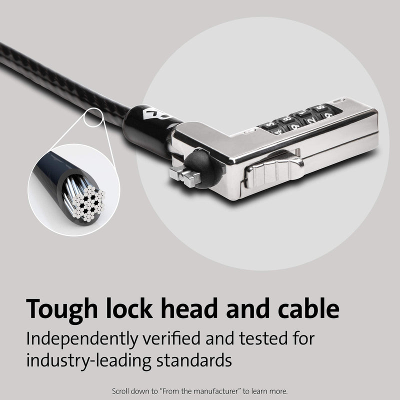 Kensington Slim NanoSaverâ„¢ Combination Laptop Lock (Resettable) (K60603WW) For NanoSaver Slot