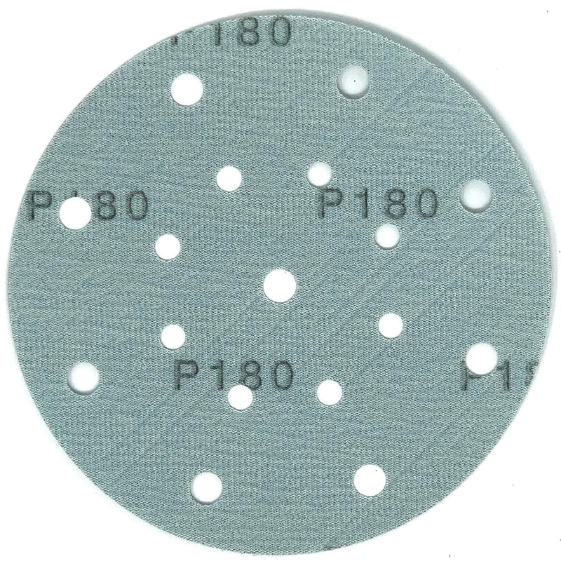 Serious Grit 6-Inch 17-Hole, 180 Grit Sanding Discs - Premium Hook and Loop Heavy Duty Sandpaper for Random Orbital Sanders - 50 PACK BOX