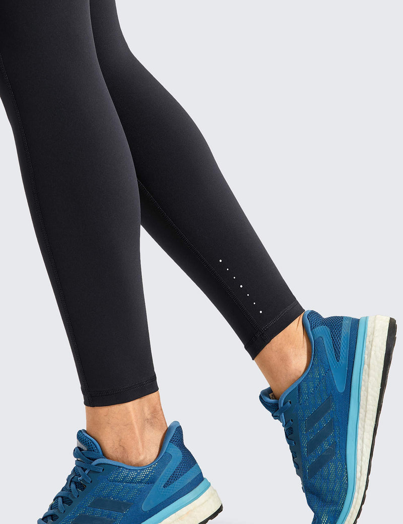 CRZ YOGA Women's Naked Feeling Workout Leggings 25 Inches - High Waisted Yoga Pants with Side Pockets XX-Small Black 25"