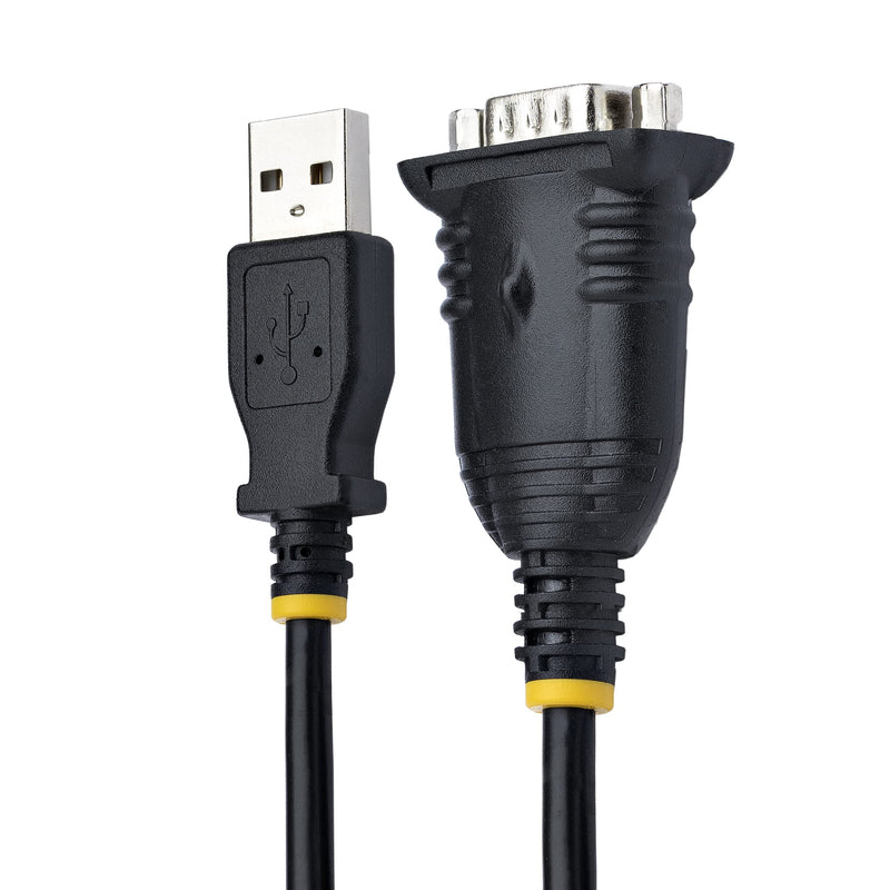 StarTech.com 3ft (1m) USB to Serial Cable, DB9 Male RS232 to USB Converter, Prolific IC, USB to Serial Adapter for PLC/Printer/Scanner/Switch, USB to COM Port Adapter, Windows/Mac (1P3FP-USB-SERIAL)