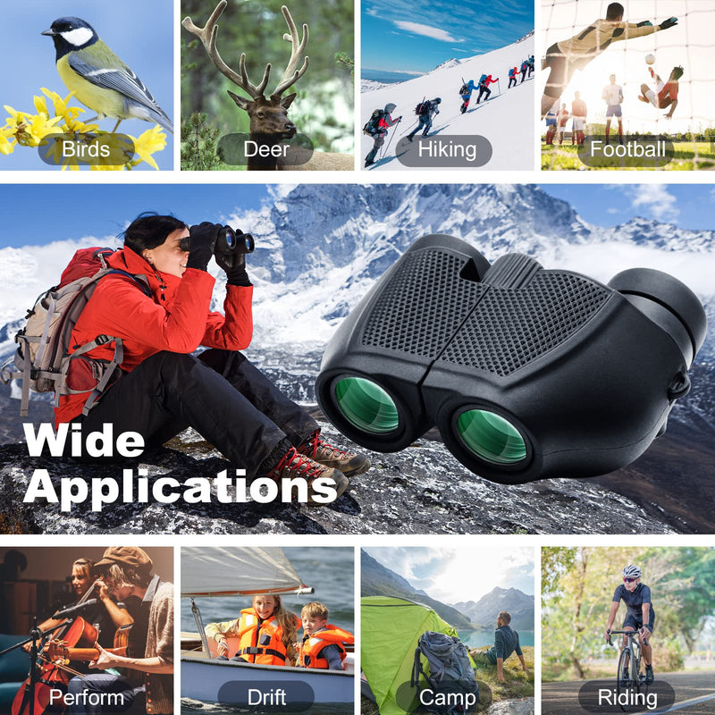 Binoculars 8x25,Compact Binoculars for Adults and Kids,Easy Focus Light Duty binos for Cruise，Bird Watching, Travel, Theatre,Hiking,See exhibits，Observe Flora and Fauna.