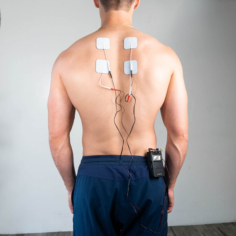 Roscoe Medical TENS Unit and EMS Muscle Stimulator - OTC TENS Machine for Back Pain Relief, Lower Back Pain Relief, Neck Pain, or Sciatica Pain Relief, Clinical Strength Stim Machine