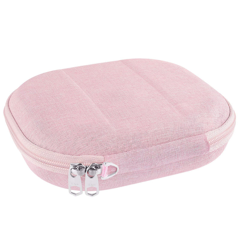 Geekria UltraShell Headphones Case Compatible with Sony MDR ZX300, ZX310, XB200, ZX100, ZX110, ZX102DPV, MDR-ZX110-P Case, Replacement Hard Shell Travel Carrying Bag with Cable Storage (Pink)