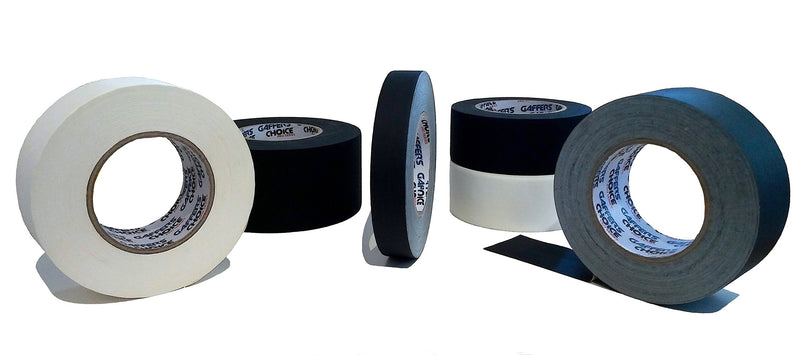 Gaffers Tape 2 inch x 60 Yard White by GAFFER'S CHOICE - Adhesive is Safer Than Duct Tape - Waterproof & Non-Reflective Multipurpose Gaffer Tape - Perfect Temporary Tape