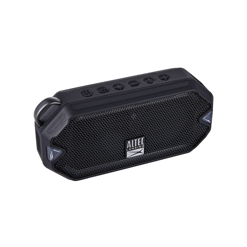 Altec Lansing HydraMini Wireless Bluetooth Speaker, IP67 Waterproof USB C Rechargeable Battery with 6 Hours Playtime, Compact, Shockproof, Snowproof, Everything Proof (Black) Black