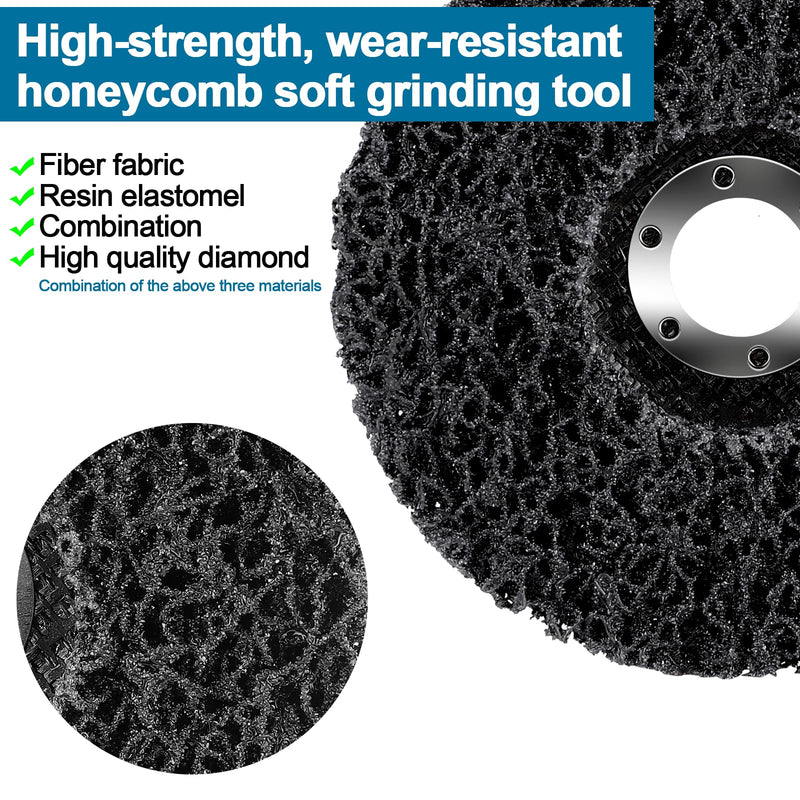 125 mm CSD disc sanding disc, 5 pieces black cleaning disc set, sanding disc nylon fabric disc clean strip disc, remove paint, rust