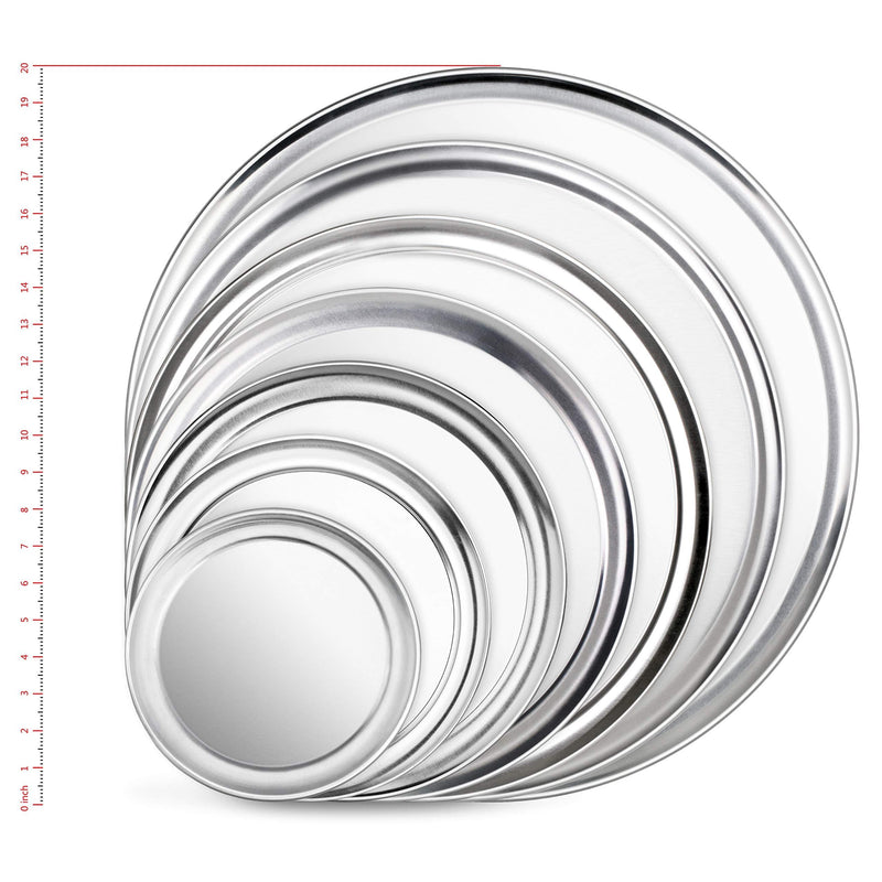 New Star Foodservice 50776 Pizza Pan/Tray, Wide Rim, Aluminum, 18 Inch Silver 18-Inch