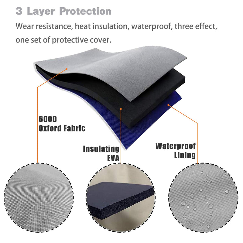 SOKINGCOVER Backflow Winter Cover- Thickened Pipe Insulation Cover with EVA Cotton Multi-Functional Preventers Protection Pouch for Prevent Outside Faucet Freeze(16" W x 20" H, gray)