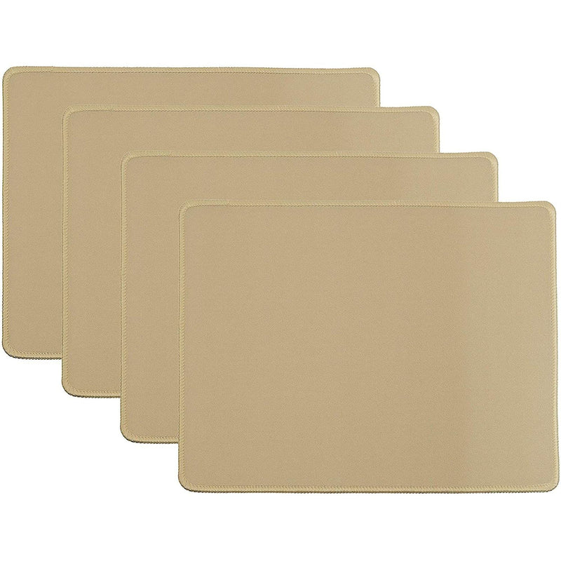 Anti Slip Rubber Mouse Pad in Gold for Office Desk (4 Pack)