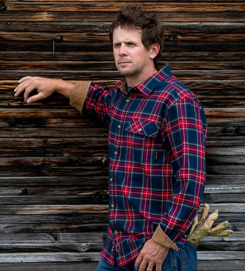 Legendary Whitetails Men's Buck Camp Flannel Shirt Americana Plaid Small