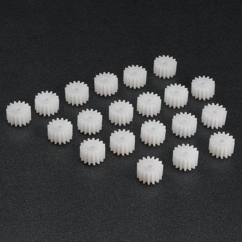 uxcell 20pcs Plastic Gears 15 Teeth Model 152A Reduction Gear Plastic Worm Gears for RC Car Robot Motor