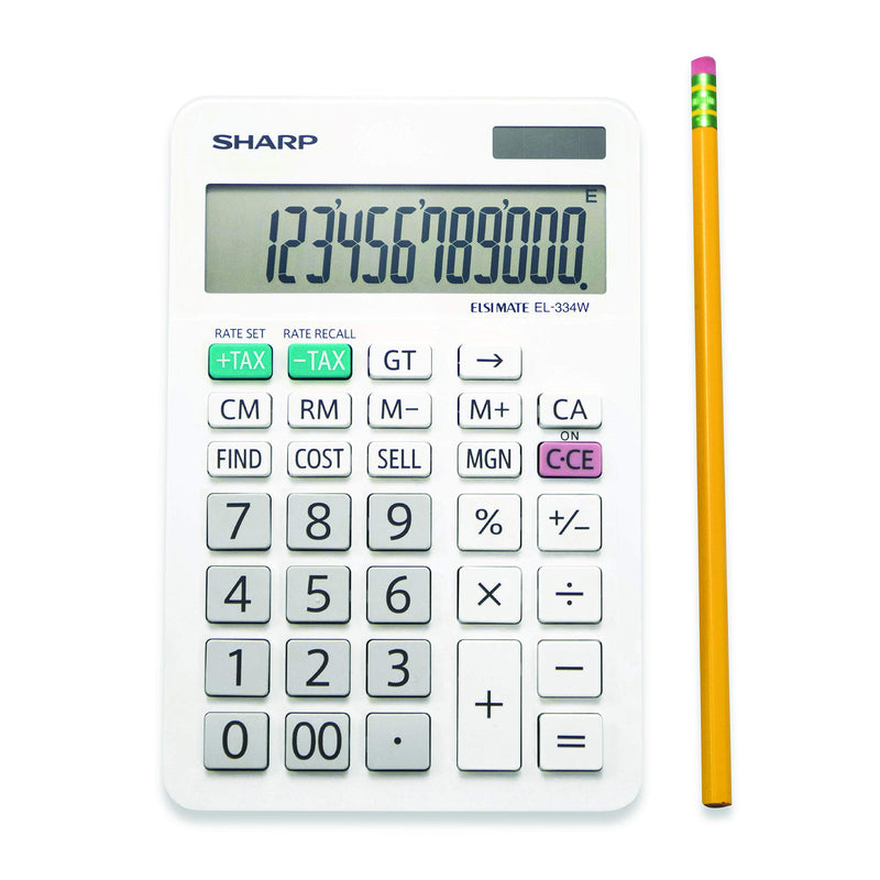 Sharp EL-334WB Business Calculator, White 4.0