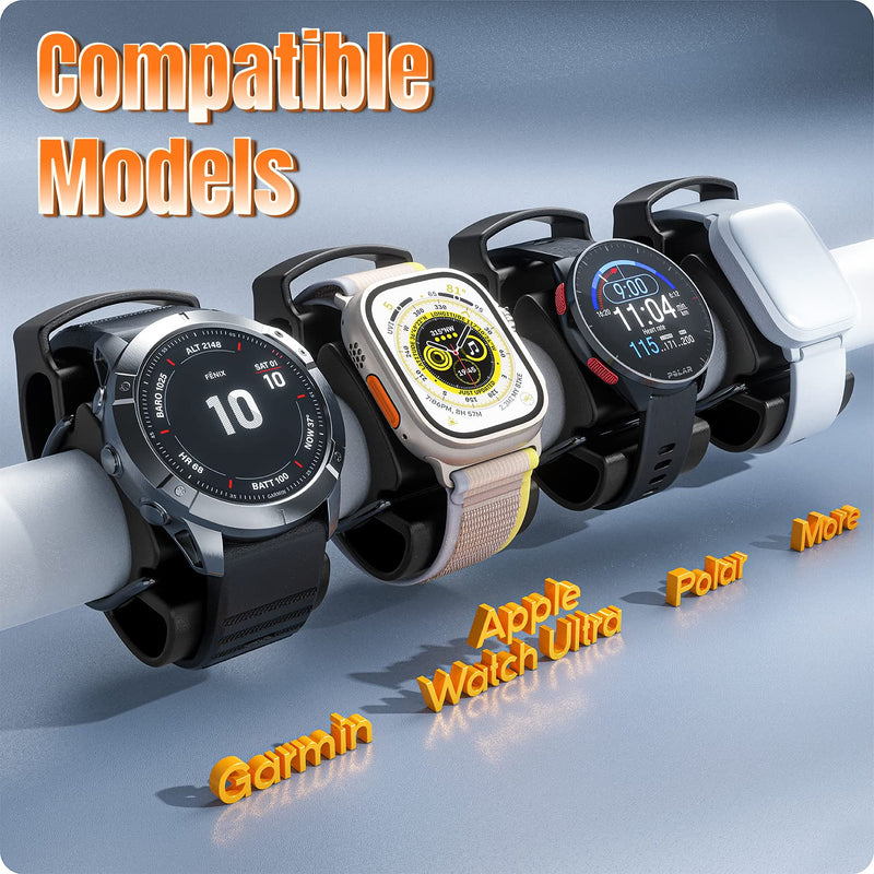 TUSITA Bicycle Watch Mount Compatible with Garmin,Apple Watch Ultra,Polar - Sport Watch Bike Handlebar Bracket Holder