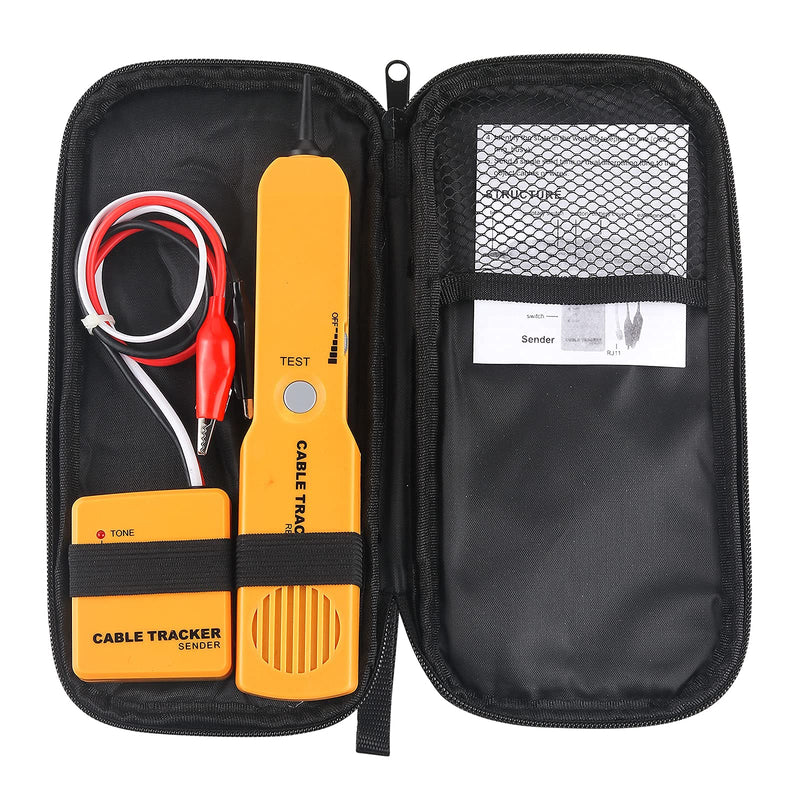 Electrical Wire Tracer Cable Finder Tone Generator Probe Circuit Tracer Tester-Circuit Breaker Finder-Tone Generator and Probe kit with RJ11 Plug, Circuit Continuity Tester, Network Telephone line 9.13inch 1