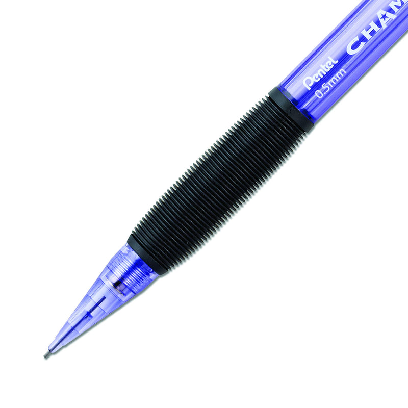 Pentel Champ Mechanical Pencil, 0.5mm, Tinted Violet Barrel, Box of 12 (AL15V)