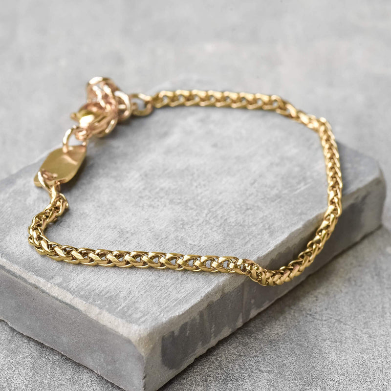 Handmade Cuff Chain Bracelet For Men Made Of Gold Plated Over Stainless Steel By Galis Jewelry - Gold Bracelet For Men - Cuff bracelet For men - Jewelry For Men - FITS 7"-8" WRIST SIZE