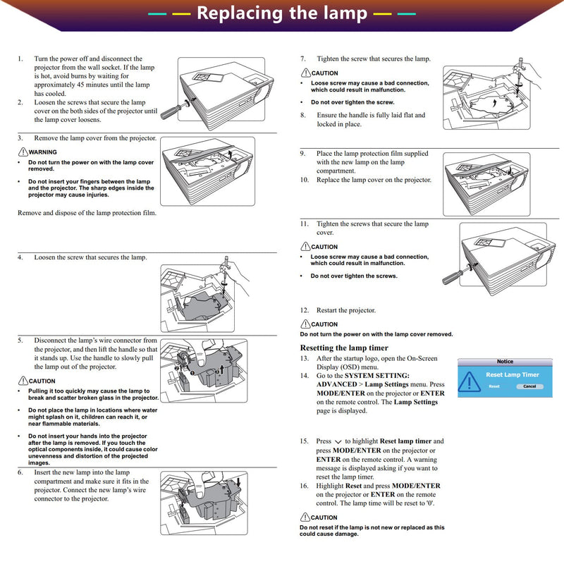 Dealmegele RLC-108 Projector Lamp with Housing for Viewsonic PA503S,PA503X,PA500S,PG603X,VS16905,VS16909,PS500X,PS501X,PS600X,PA503SP,PA503XP