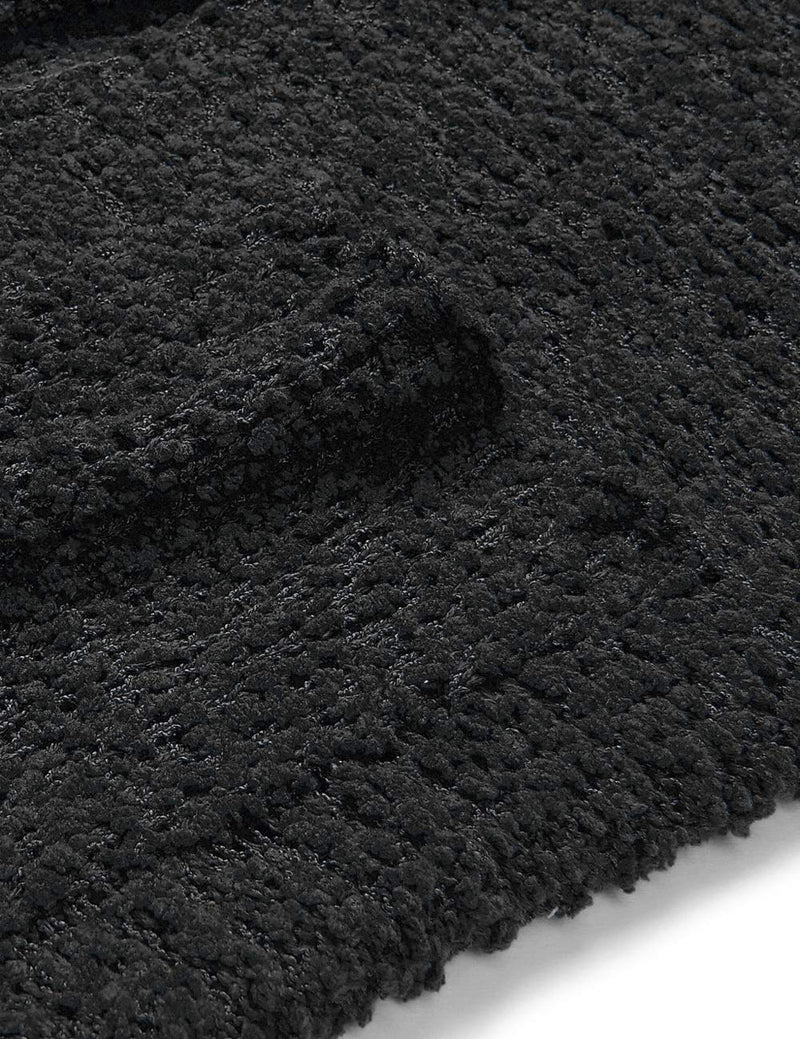 MEROKEETY Women's Long Sleeve Soft Chunky Knit Sweater Open Front Cardigan Outwear Coat A-black Small