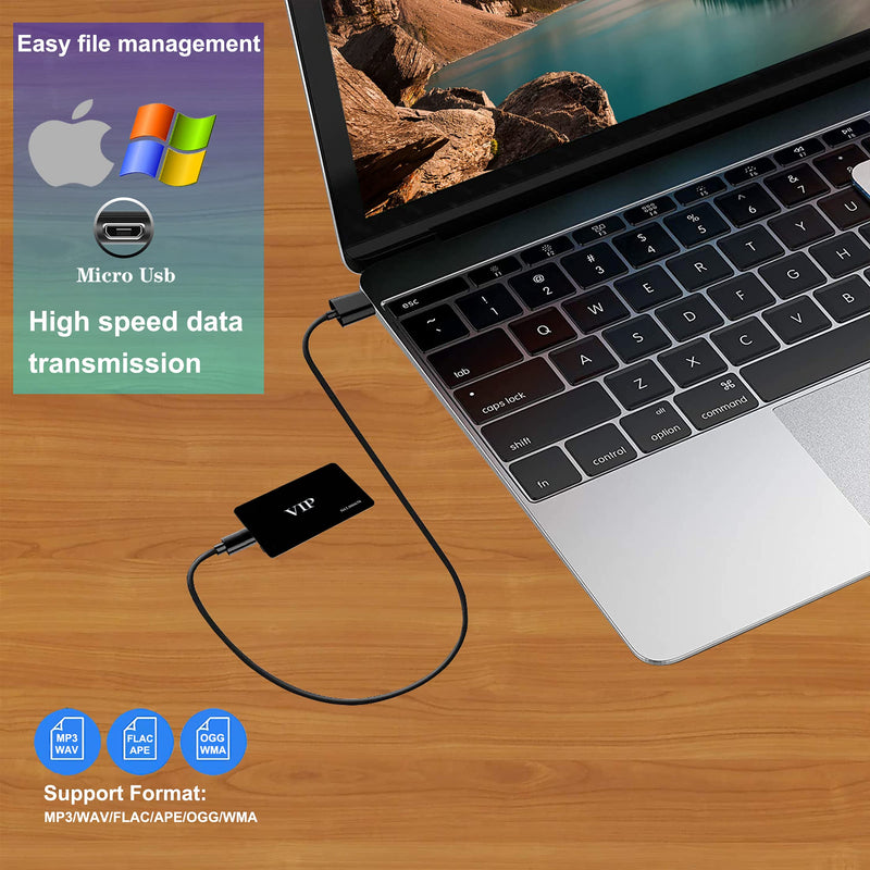 Voice Recorder Cards, 16GB Noise Canceling Voice Activated Recorder 40 Hours Battery Recording Time, External Memory Card, USB Files Transfer,Playback,MP3 Player