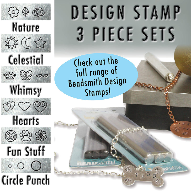 The Beadsmith Steel Design Stamp - Metal Elements – 6mm Heart – 2.25” Length with 0.25” Stamp Base – Make Custom Jewelry – Add Artistic Whimsy – Used for Stamping & Personalizing Soft Metals Hearts