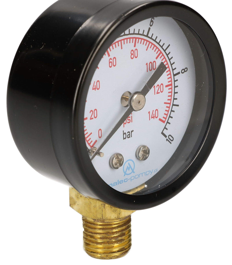 KOTARBAU® 0-10 bar pressure gauge side connection thread 1/4" diameter 52mm pressure gauge pressure gauge liquid and gas pressure gauge