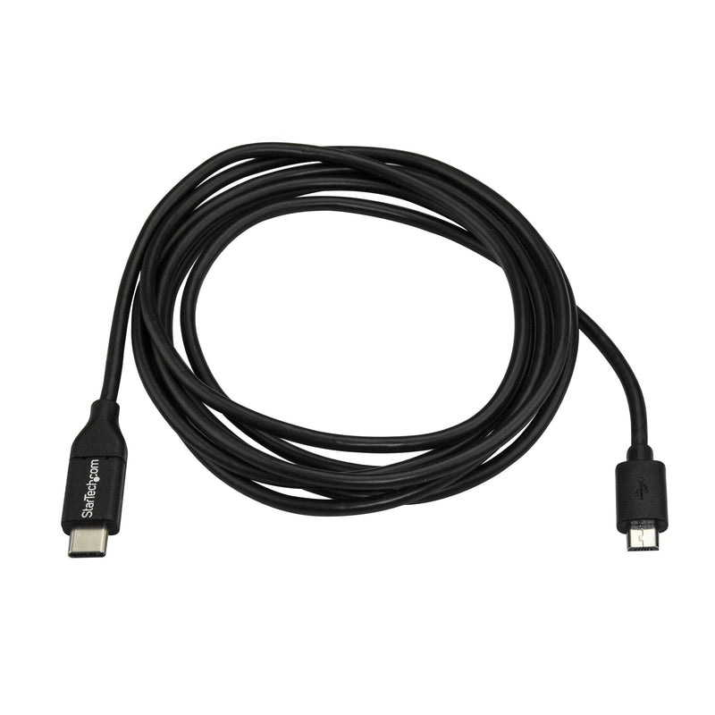 StarTech.com USB C to Micro USB Cable 2m 6ft - USB-C to Micro USB Charge Cable - USB 2.0 Type C to Micro B - Thunderbolt 3 Compatible (USB2CUB2M) 6 ft/ 2 m