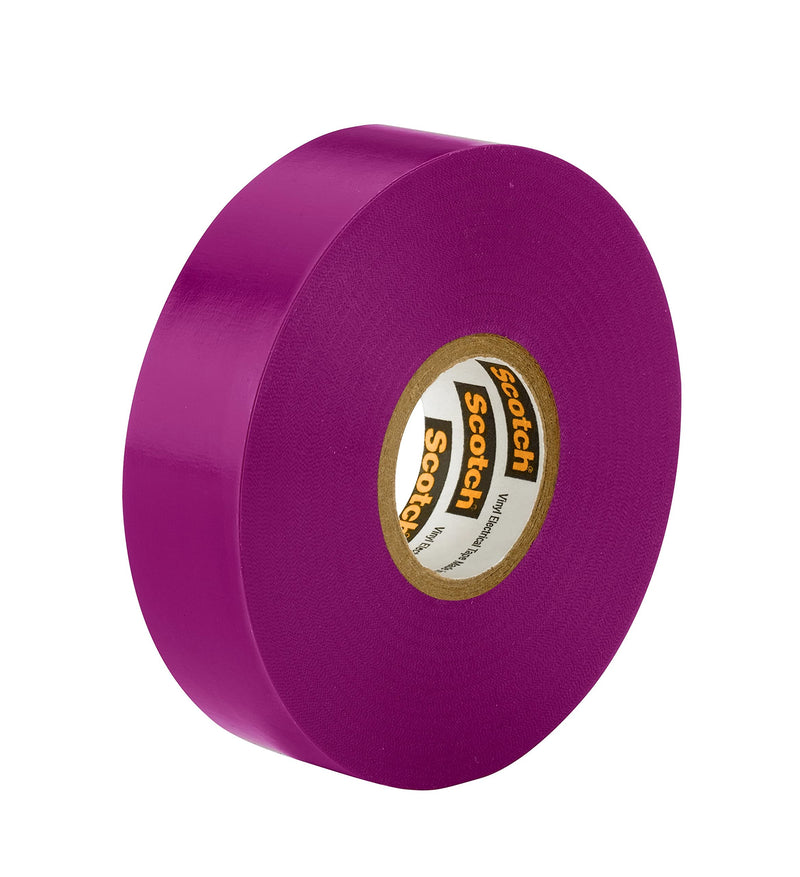 Scotch #35 Vinyl Electrical Tape, Violet, 3/4 in x 66 ft, 1-Roll 3/4 in x 66 ft Violet