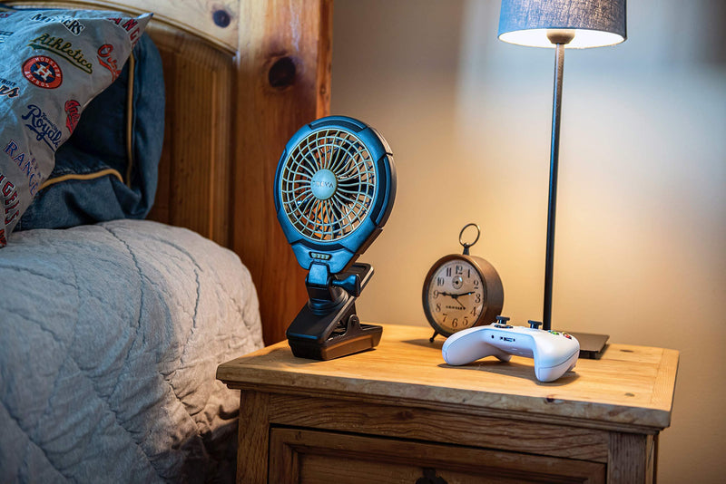 Treva 5 Inch Battery Powered Clip on Fan, Khaki