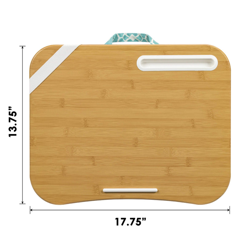 LapGear Designer Lap Desk with Phone Holder and Device Ledge - Aqua Trellis - Fits up to 15.6 Inch Laptops - Style No. 45422,Medium - Fits up to 15.6" Laptops