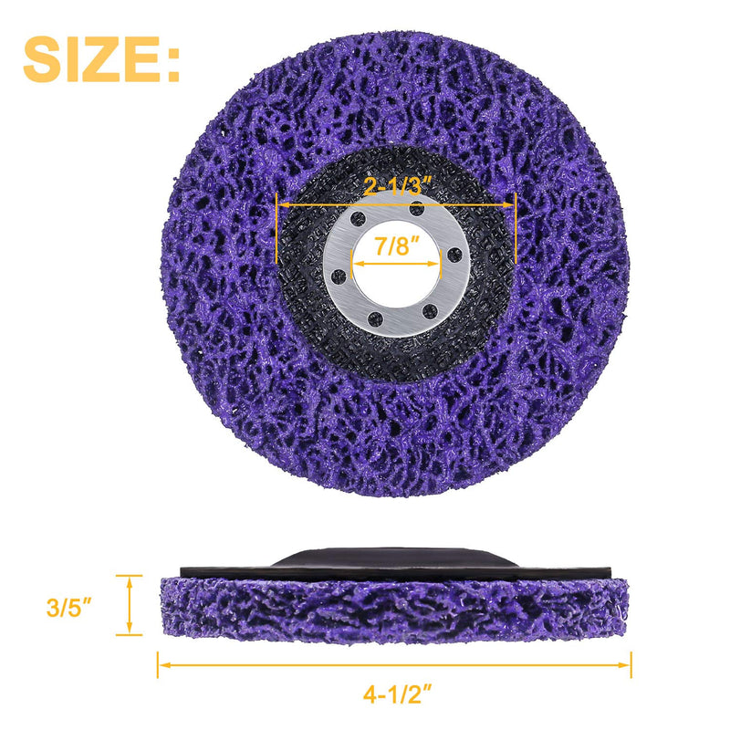 6 Packs 4-1/2" x 7/8" Strip Discs Stripping Wheel Fit Angle Grinder Clean and Remove Paint Coating Rust Welds Oxidation 6 4.5 Inch