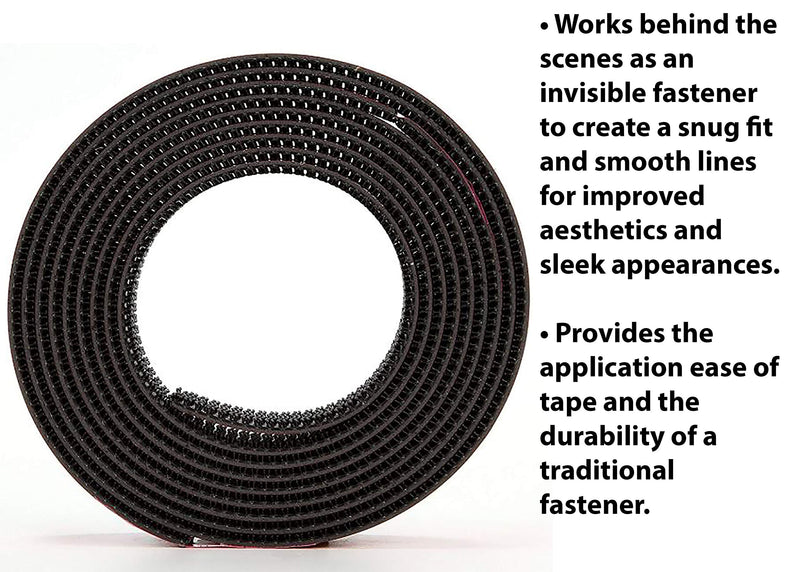 3M Dual Lock Reclosable Fasteners, Heavy Duty Industrial Use, Clear, TB3870, 1" x 10 ft Mated Strip, Indoor/Outdoor Use, Great for Metal, Acrylic, PC, ABS, Powder Coated Paints