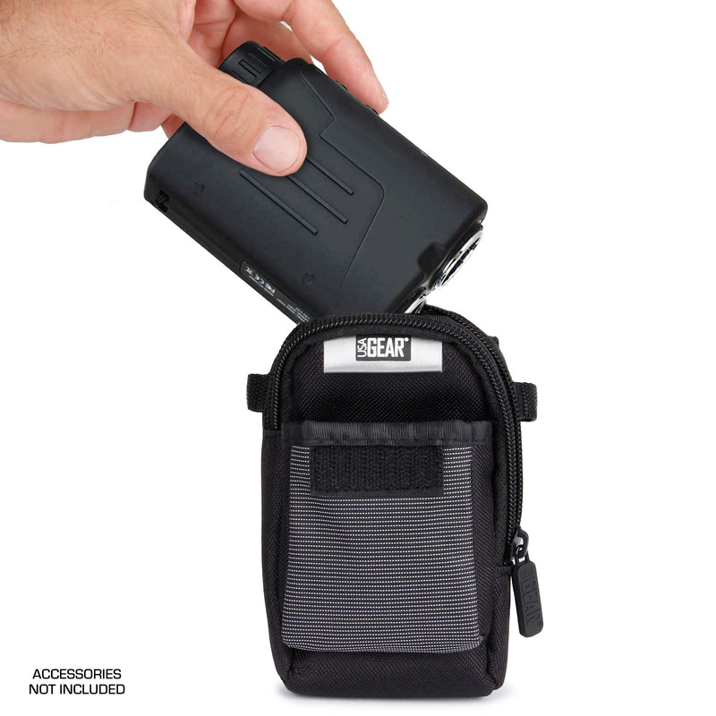 USA Gear Laser Rangefinder Case Holster with Shoulder Strap and Belt Loop - Compatible with Nikon 8397 ACULON AL11, TecTecTec VPRO500, Gogogo Sport, Coolshot 20, Monarch 7I, Vortex Optics, and More