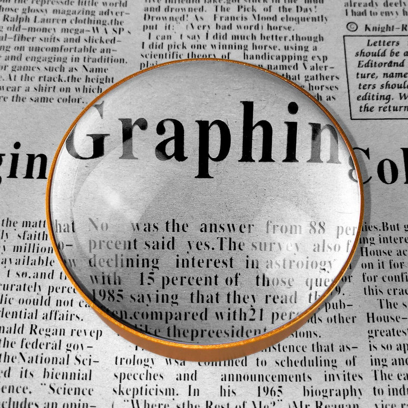 6X Paperweight Mirror Round Shape Hd Magnifying Magnifying Glass Dome Genuine Glass Paperweight Map Magnifying Glass and Reading Aid (No Handle) No Handle