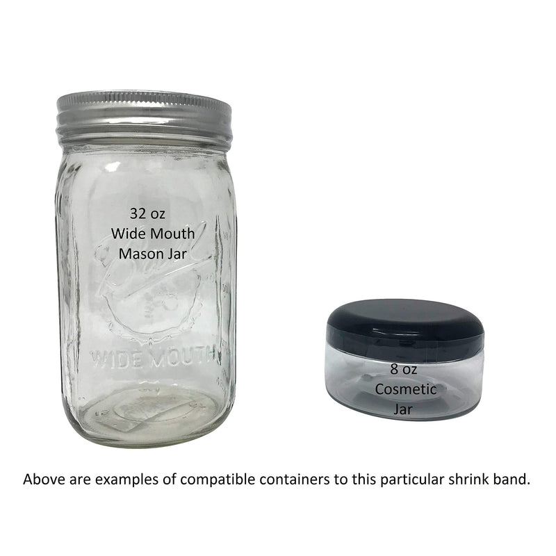 Shrink Band Assorted Sample Pack for All Bottles and Containers (Large) Large (3" - 4 1/2" Diameter)