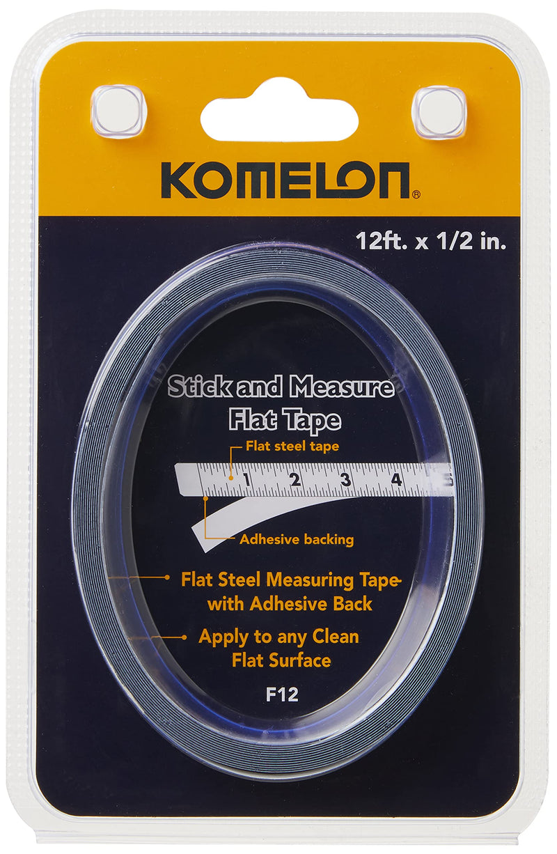 Komelon F12 12-Foot Stick and Measure Flat Tape Measure