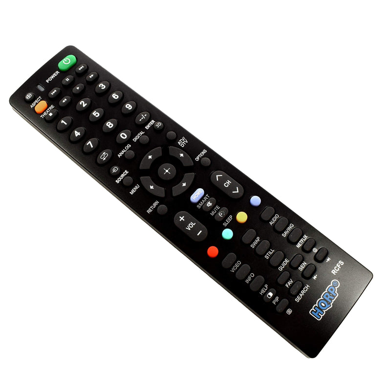 HQRP Remote Control Compatible with Sony KDL-52V4100 KDL-52V5100 KDL-52VE5 KDL-52VL150 KDL-52W3000 KDL-52W4100 KDL-46V4100 KDL-46V5100 KDL-46VE5 KDL-46VL130 LCD LED HD TV Smart 1080p 3D Ultra 4K