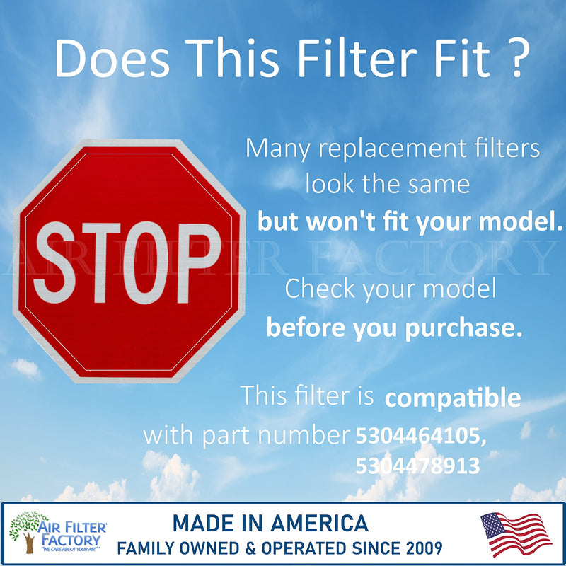 2-Pack Air Filter Factory Replacement For Frigidaire 5304464105 5304478913 Microwave Oven Aluminum Grease Filter