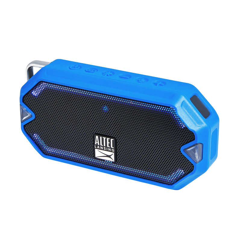 Altec Lansing HydraMini Wireless Bluetooth Speaker, IP67 Waterproof USB C Rechargeable Battery with 6 Hours Playtime, Compact, Shockproof, Snowproof, Everything Proof (Royal Blue) Royal Blue