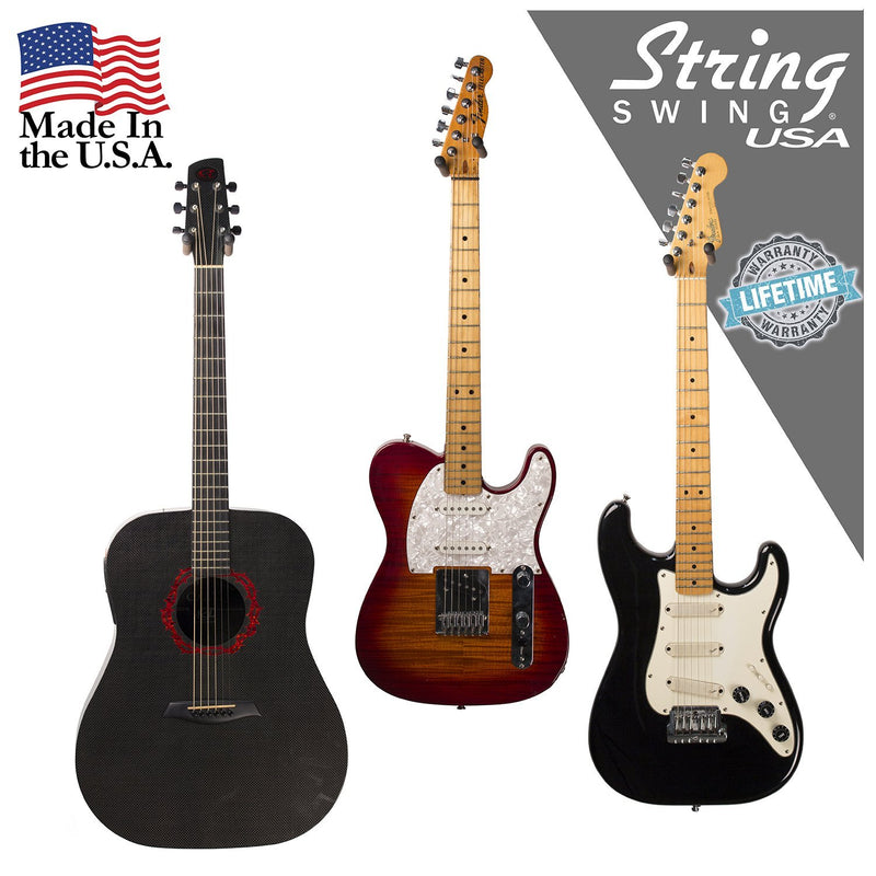 String Swing CC01K-C Hardwood Home & Studio Wall Mount Guitar Keeper - Cherry