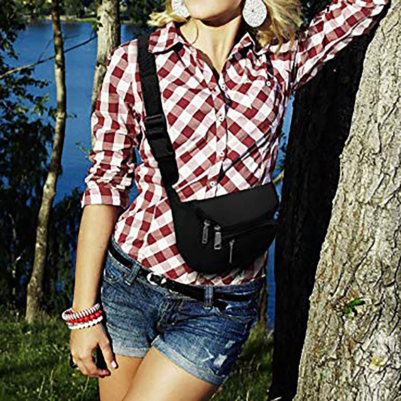 Fanny Pack, BuyAgain Quick Release Buckle Travel Sport Waist Fanny Pack Bag For Men Or Women Black