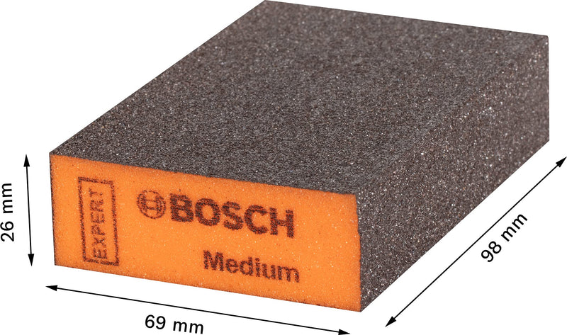 Bosch Professional 2608901177 1x Expert S471 standard blocks (69 x 97 x 26 mm, fineness level medium, hand sanding accessories)